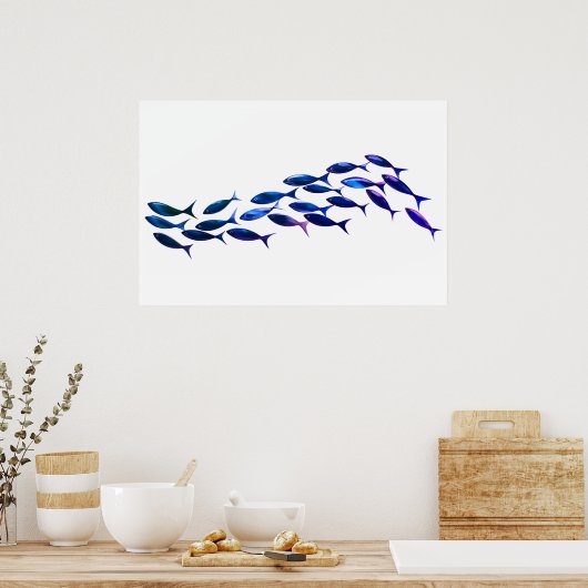 Grüne Schule für Fischwasser Poster (Küche)