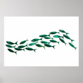 Grüne Schule für Fischwasser Poster (Vorne)