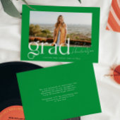 Grüne Schulfarben Foto Class of 2025 Abschluss Ankündigung