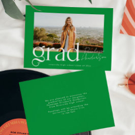 Grüne Schulfarben Foto Class of 2025 Abschluss Ankündigung