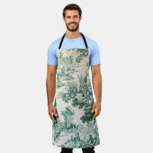 Grüne Schuppenbahn Schürze (Getragen)