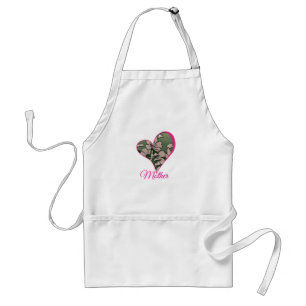 Grüne Schürze Pink Blossom Apron