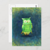 Grüne Schüssel Postkarte (Vorne/Hinten)