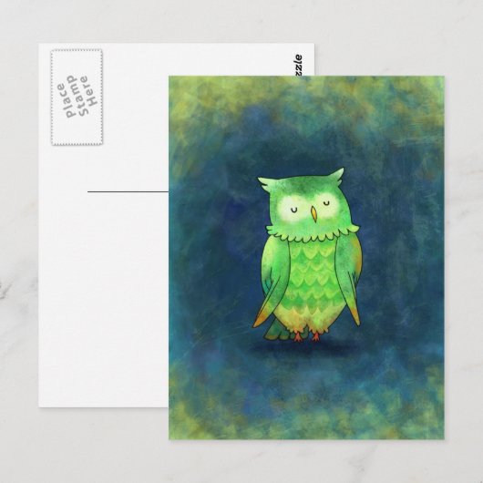 Grüne Schüssel Postkarte (Vorne/Hinten)