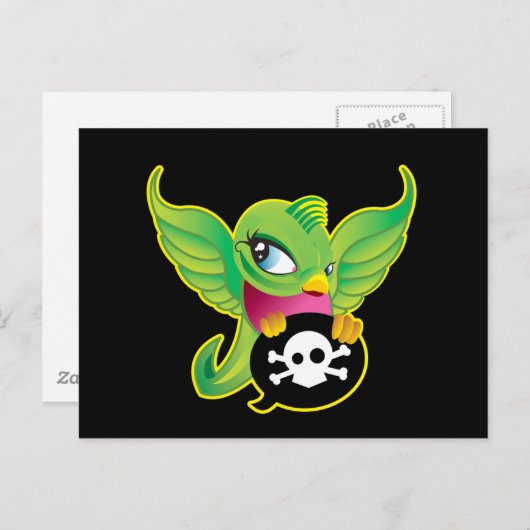 Grüne Schwalbe Postkarte (Vorne/Hinten)