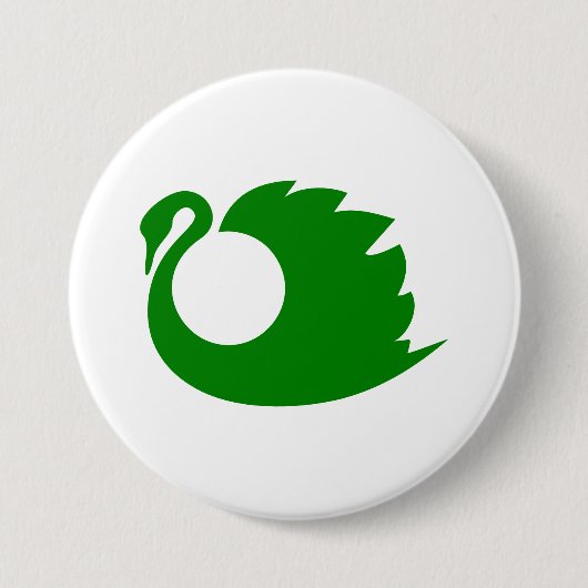 Grüne Schwäne Öko Patches & Tasten Button (Vorderseite)