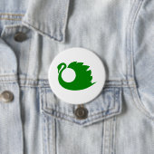 Grüne Schwäne Öko Patches & Tasten Button (Beispiel)