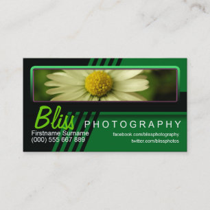 Grüne Schwarz-Fotografie mit Fotovorlage Visitenkarte