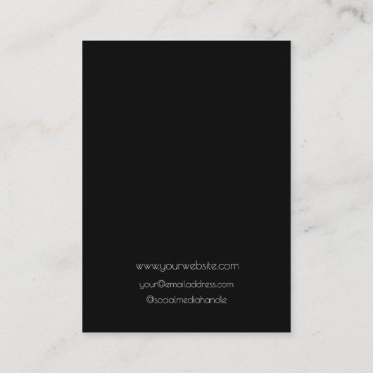 Grüne Schwarz-Script-Schmucklogos Visitenkarte (Rückseite)