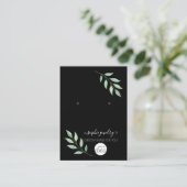 Grüne Schwarz-Script-Schmucklogos Visitenkarte (Stehend Vorderseite)