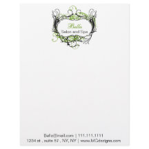 Grüne schwarz-weiße Chic Business-Briefköpfe