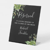 Grüne Schwarz-weiße Erinnerung für Hochzeiten Sockelschild (Vorderseite)