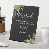 Grüne Schwarz-weiße Erinnerung für Hochzeiten Sockelschild (In SItu)