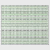 Grüne Schwarz-weiße Schleifen Geschenkpapier (Flach)