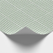 Grüne Schwarz-weiße Schleifen Geschenkpapier (Ecke)