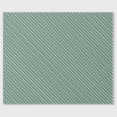 Grüne Schwarz-weiße Streifen Maskuline Ästhetik Geschenkpapier (Flach)