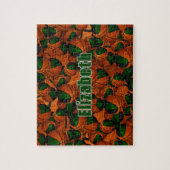 Grüne schwarze Basketball-Girls Mannschaftsfarben Puzzle (Vertikal)