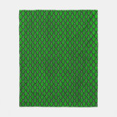 Grüne schwarze Drache-Skala-Decke Fleecedecke (Vorderseite)