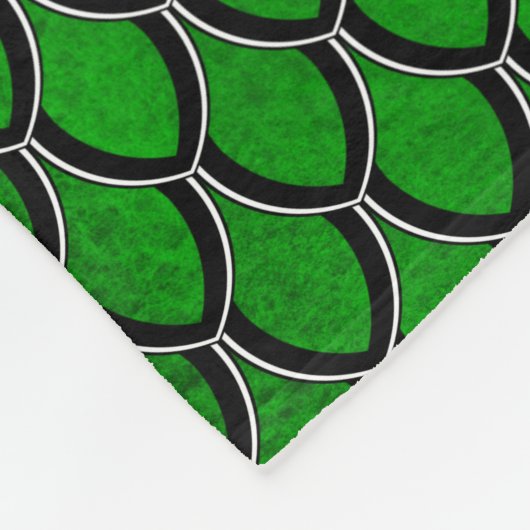 Grüne schwarze Drache-Skala-Decke Fleecedecke (Ecke)