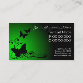 Grüne schwarze Fackelkarten für Wirbel Visitenkarte