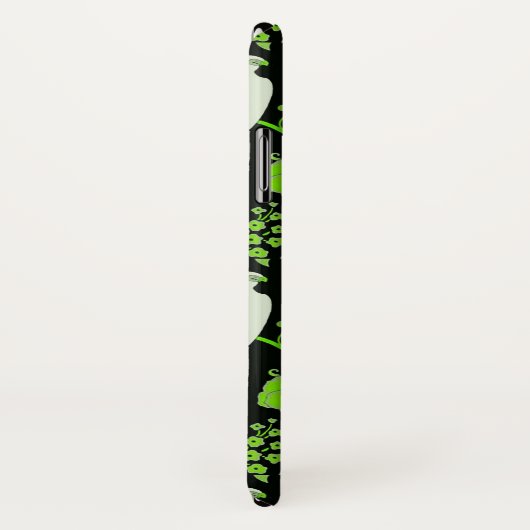 GRÜNE SCHWARZE FLÜSSE, PARROS GEMSTONE MONOGRAMM Case-Mate iPhone HÜLLE (Hinten/Rechts)