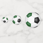 grüne schwarze Fußballbälle Kinder Party Konfetti (Rückseiten)
