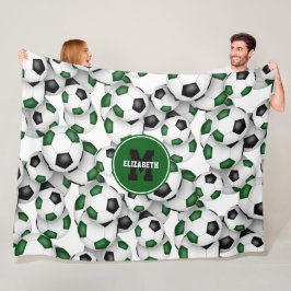 grüne schwarze Fußballmannschaft farbenfrohe Kinde Fleecedecke