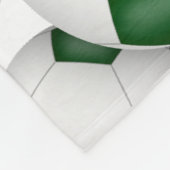 grüne schwarze Fußballmannschaft farbenfrohe Kinde Fleecedecke (Ecke)