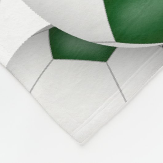 grüne schwarze Fußballmannschaft farbenfrohe Kinde Fleecedecke (Ecke)