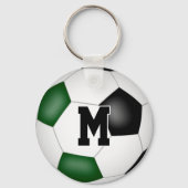 grüne schwarze Fußballmannschaft Mädchen Jungen Sp Schlüsselanhänger (Rückseite)