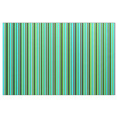 Grüne, schwarze, hellgraue und zyanfarbene Linien Stoff (Fat Quarter (45,7 x 55,9 cm))
