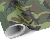 Grüne schwarze Jagd-Tarnung Browns Geschenkpapier (Rolleneckpunkt)