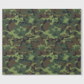 Grüne schwarze Jagd-Tarnung Browns Geschenkpapier (Flach)