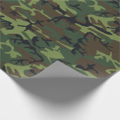Grüne schwarze Jagd-Tarnung Browns Geschenkpapier (Ecke)