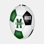 Grüne schwarze Mädchen Jungen Schulmannschaft Farb Ornament Aus Metall (Vorderseite links)