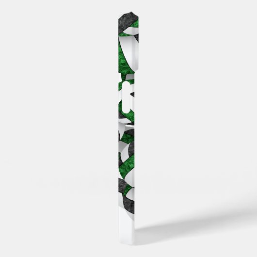 Grüne schwarze Mannschaft färbt gürteliges Volleyb Case-Mate iPhone Hülle (Rückseite / Rechts)