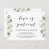 Grüne, schwarze, moderne Hochzeitsfeier Postkarte (Vorne/Hinten)