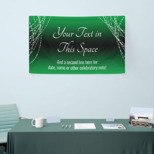 Grüne schwarze Ombre-Leuchten Hinzufügen eines ben Banner (Messeveranstaltung)