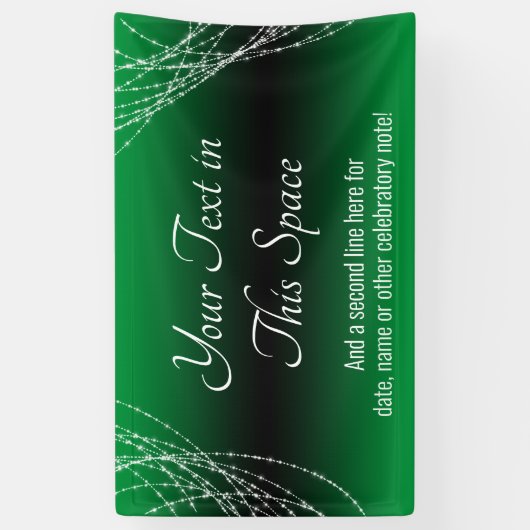 Grüne schwarze Ombre-Leuchten Hinzufügen eines ben Banner (Vertikal)