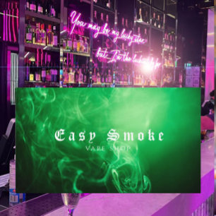 Grüne Schwarze Rauch Vape Shop Visitenkarte