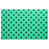 Grüne schwarze Sterne Muster dekorativ Textil Stoff (Fat Quarter (45,7 x 55,9 cm))