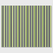 Grüne schwarze Streifen Geschenkpapier (Flach)