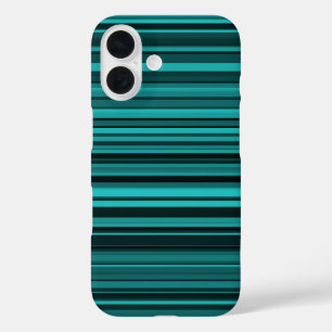 Grüne schwarze Streifen iPhone 16 Hülle