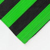 Grüne schwarze Streifen Nahtloses Muster Fleecedecke (Ecke)