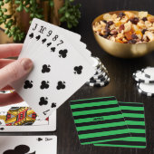 grüne schwarze Streifen Spielkarten (In Situ)