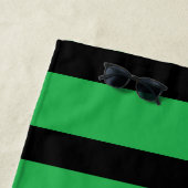 grüne schwarze Streifen Strandtuch (Beispiel)