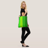 Grüne schwarze Streifen Tasche (Am Model)