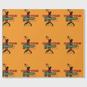 grüne schwarze Typografie Geschenkpapier (Flach)