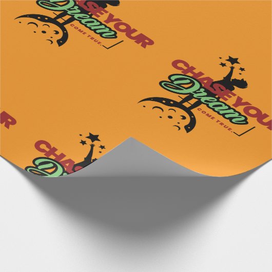 grüne schwarze Typografie Geschenkpapier (Ecke)