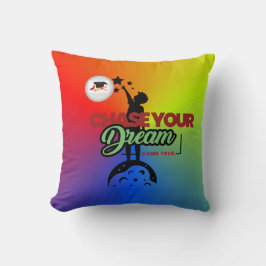 grüne schwarze Typografie Kissen